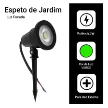 Kit 10 Luminária Espeto Jardim Cob Led 7w Prova Dágua Verde Foto mini 4