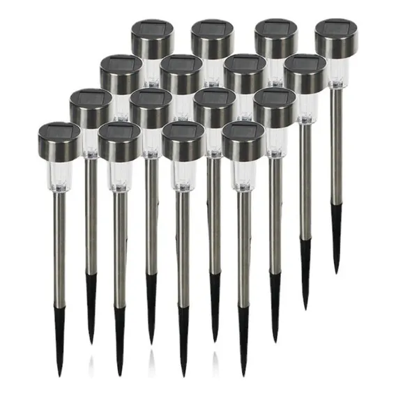 Kit 10 Luminária Luz Solar Balizador Espeto Para Jardim Foto 1