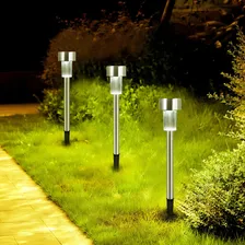 Kit 10 Luminária Luz Solar Balizador Espeto Para Jardim Foto mini 4