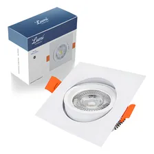 Kit 10 Luminária Spot Led 5w Dicróica Direcionável Quadrado Branco Neutro Foto  mini 1