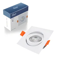 Kit 10 Luminária Spot Led 7w Dicróica Direcionável Quadrado Bivolt Branco Quente Foto  mini 1