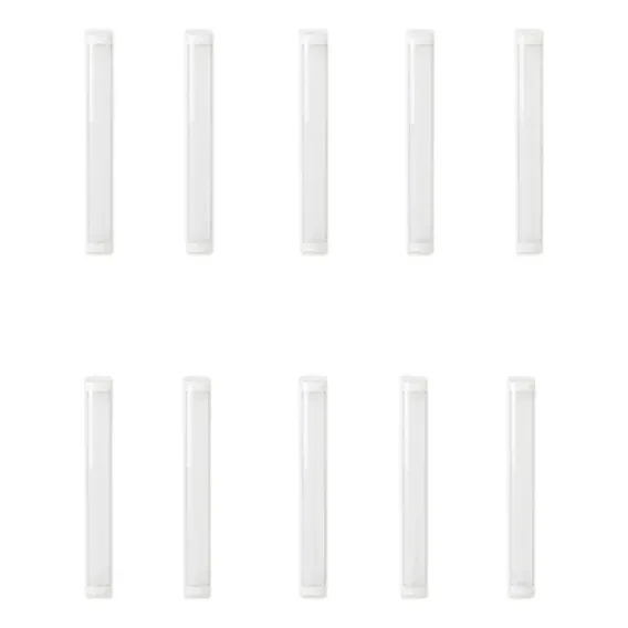 Kit 10 Luminárias Led Slim Tubular Sobrepor Linear 72w 240cm Estrutura Branco-frio Foto 1