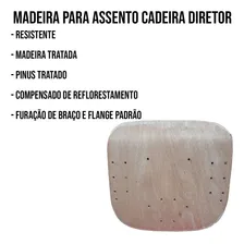 Kit 10 Madeira Assento Para Cadeira Diretor /presidente 2175 Foto mini 2
