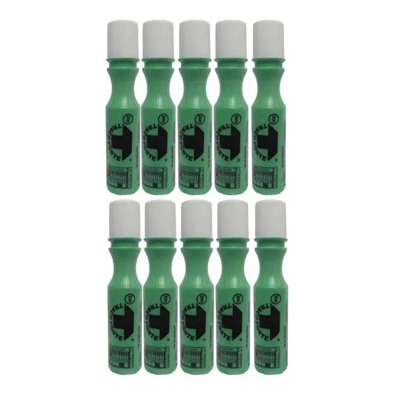 Kit 10 Marcador Industrial Verde 60ml 2mm Traço Forte Baden Foto 1