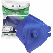 Kit 10 Máscara Descartável Pff2 Com Válvula Tripla Camada Epi Proteção Respiratória Contra Poeira, Névoas E Fumos Metálicos Com Ca Foto  mini 1
