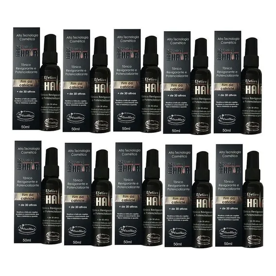 Kit 10 Max Hair Tonico Renasce Fios Tratamento Calvície Foto 1