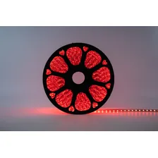 Kit 10 Metros Fita Mangueira Led Chata 5050 Com Fonte Cor Da Luz Vermelho 220v Foto mini 2