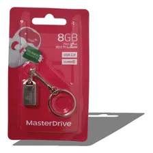 Kit 10 Mini Pendrive 8gb Atacado Masterdrive Platinum Origin Cor Preto/Prateado MD Foto mini  2