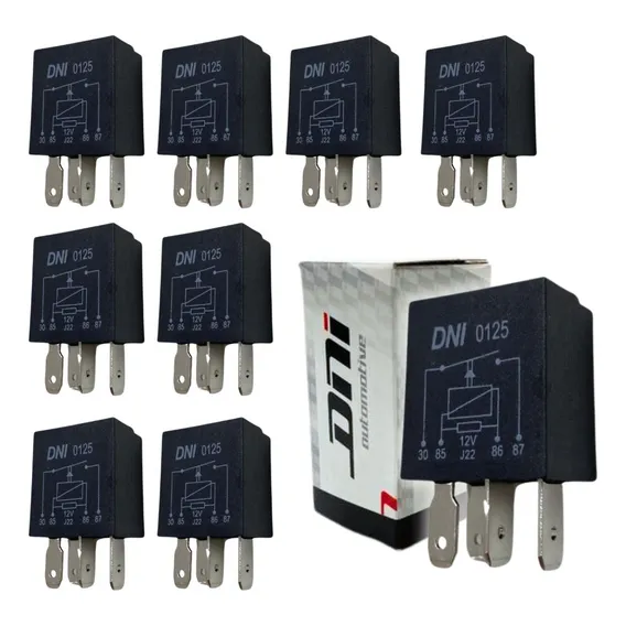 Kit 10 Mini Rele Auxiliar 12v 40a 4 Pinos Resistor Universal Foto 1