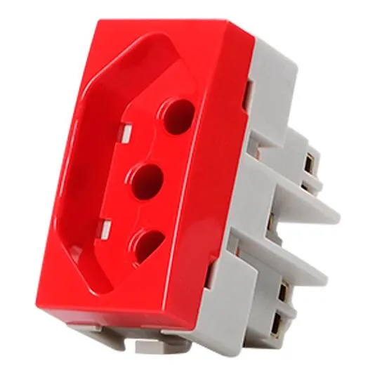 Kit 10 Modulo Tomada 20a Sp+t Vermelho Sleek Margirius Foto 1
