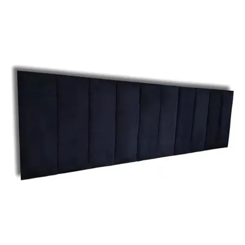 Kit 10 Módulos Placas De Cabeceira Estofada King Preto Foto 1