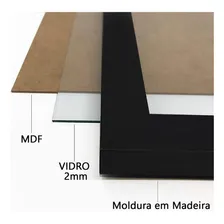 Kit 10 Molduras  A3 Quadros 30x42 Com Vidro Moldura Laqueada Cor Preto Foto mini  2