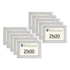 Kit 10 Molduras Porta Diploma Certificado A4 21x30 Branco Liso Foto mini 1