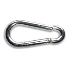 Kit 10 Mosquetão Aço Carbono Galvanizado 9x90mm 250kg Mola Foto mini 1