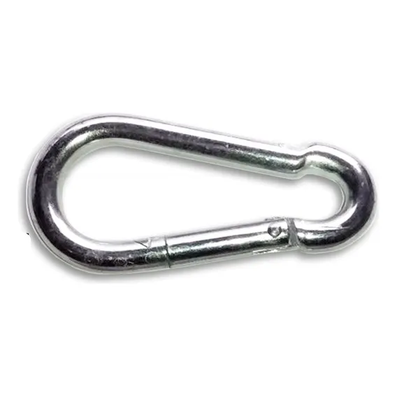Kit 10 Mosquetão Aço Carbono Galvanizado 9x90mm 250kg Mola Foto 1