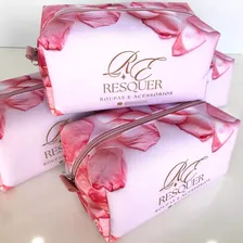 Kit 10 Necessaire Box G Personalizadas Logo Empresas Cor Personalizada Desenho Do Tecido Estampado Foto mini 2
