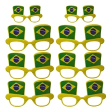 Kit 10 Óculos Do Brasil Cartola Copa Do Mundo Foto  mini 1