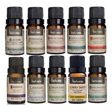 Kit 10 Óleos Essenciais Com 10ml Via Aroma Aromaterapia Foto  mini 1