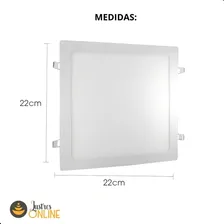 Kit 10 Painel 18w Plafon Embutir Branco 20x20 Decoração Foto mini 4