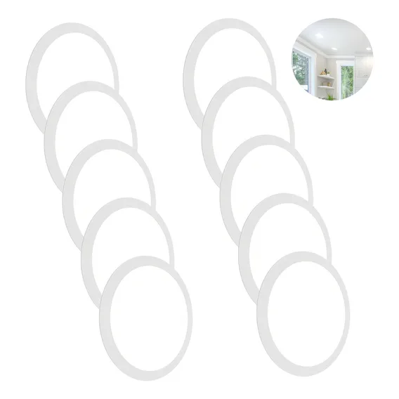 Kit 10 Painel Embutir 18w Redondo Luz Branco Frio Estrutura Branco-frio 110v/220v (bivolt) Foto 1