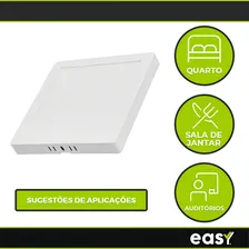 Kit 10 Painel Led 25w Plafon Sobrepor Easy 6500k Frio Cor Branco Foto mini 4