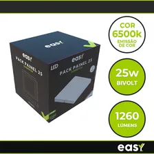 Kit 10 Painel Led 25w Plafon Sobrepor Easy 6500k Frio Cor Branco Foto mini  3