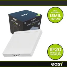 Kit 10 Painel Led 25w Plafon Sobrepor Easy 6500k Frio Cor Branco Foto mini  2