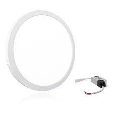 Kit 10 Painel Plafon 18w Led Redondo Sobrepor Branco Frio 6k 110v/220v (bivolt) Foto mini  3