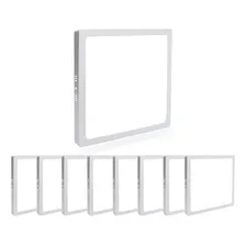 Kit 10 Painel Plafon De Led 18w Sobrepor Quadrado Branco Frio Mgc Bivolt Foto mini 1