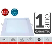Kit 10 Painel Plafon Led 18w Quadrado Embutir Luminária Cor Branco Frio Foto mini 2