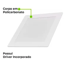 Kit 10 Painel Plafon Led 25w Embutir Quadrado Branco Frio Bivolt Foto mini 3