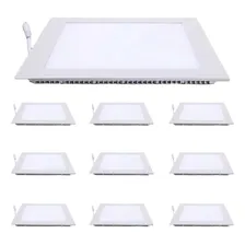 Kit 10 Painel Plafon Led 25w Embutir Quadrado Branco Frio Bivolt Foto mini 1