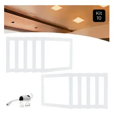 Kit 10 Painel Plafon Led Embutir 25w Quadrado Quente Cor Branco Quente Foto  mini 1