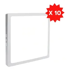 Kit 10 Painel Plafon Led Teto 25w 24w Quadrado Sobrepor Frio Foto mini 2