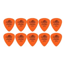Kit 10 Palheta Tortex Dunlop U.s.a Laranja .60mm Foto  mini 1