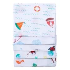 Kit 10 Pano De Boca Fraldinha Estampada 35x35cm Comum Menino Foto mini  2