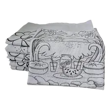 Kit 10 Pano De Prato Copa Branco Riscado Pintura 44x68cm Foto mini  2