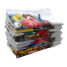 Kit 10 Panos De Prato Copa Premium Estampado 43cm X 63cm Cor Branco Diversos Foto  mini 1