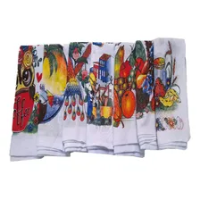 Kit 10 Panos De Prato Estampados Cozinha Seca Louça Foto mini 1