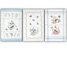 Kit 10 Panos Prato Estampado Atoalhado Felpudo Felpudo Prata Cor Jardim Foto mini  2