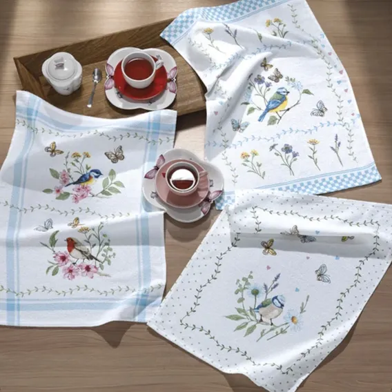 Kit 10 Panos Prato Estampado Atoalhado Felpudo Felpudo Prata Cor Jardim Foto 1