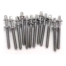 Kit 10 Parafusos Para Tom Surdo De Bateria Cromado Premium Foto mini 1