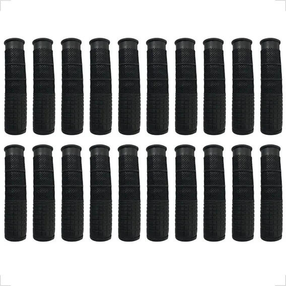 Kit 10 Pares De Manoplas Bike Punho Bicicleta Preta Cor Preto Foto 1