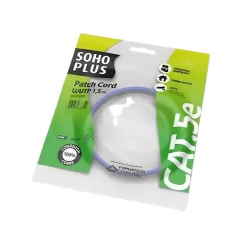 Kit 10 Patch Cord 1,5 Mts Furukawa Sohoplus 35103000 Azul Foto 1