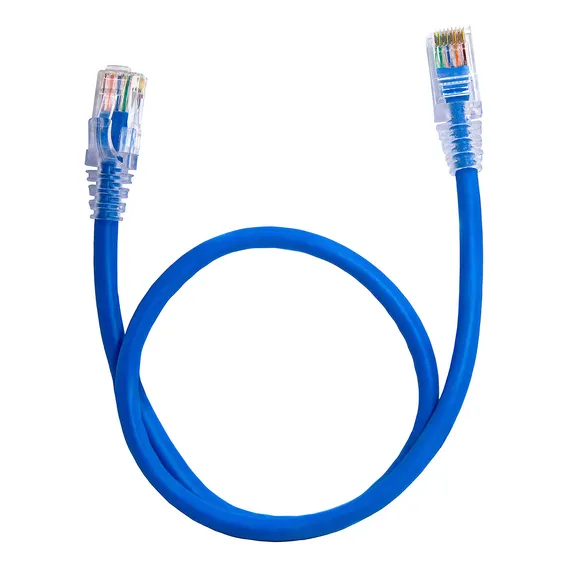 Kit 10 Patch Cord Azul Cat6 100%cobre 40cm Foto 1
