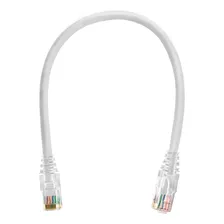 Kit 10 Patch Cord Cat5e Utp Lan Rj45 Injetado 25cm Branco Foto  mini 1