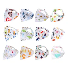 Kit 10 Pcs Babador Bandana Menino Menina Com 2 Botões Foto  mini 1