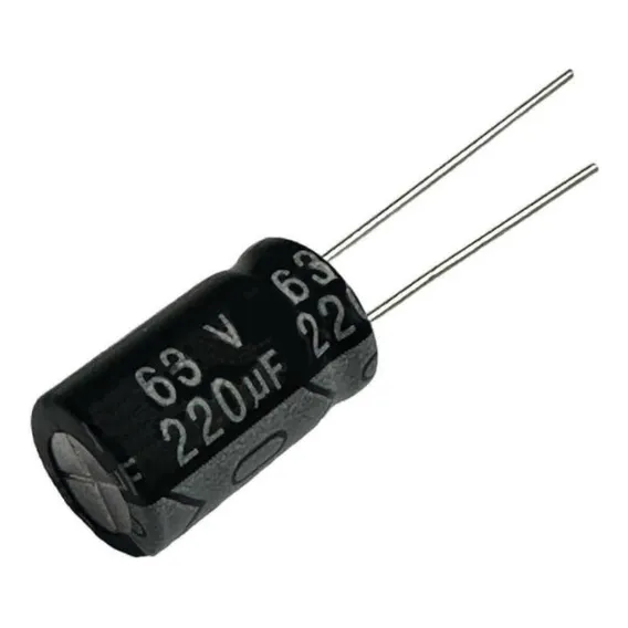 Kit 10 Pçs Capacitor Eletrolitico 220mf X 63v - 220x63v 105 Foto 1
