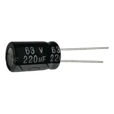 Kit 10 Pçs Capacitor Eletrolitico 220mf X 63v - 220x63v 105 Foto mini 3