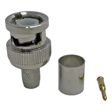 Kit 10 Pçs Conector Bnc Macho Para Crimpar Rg6 Foto mini  3